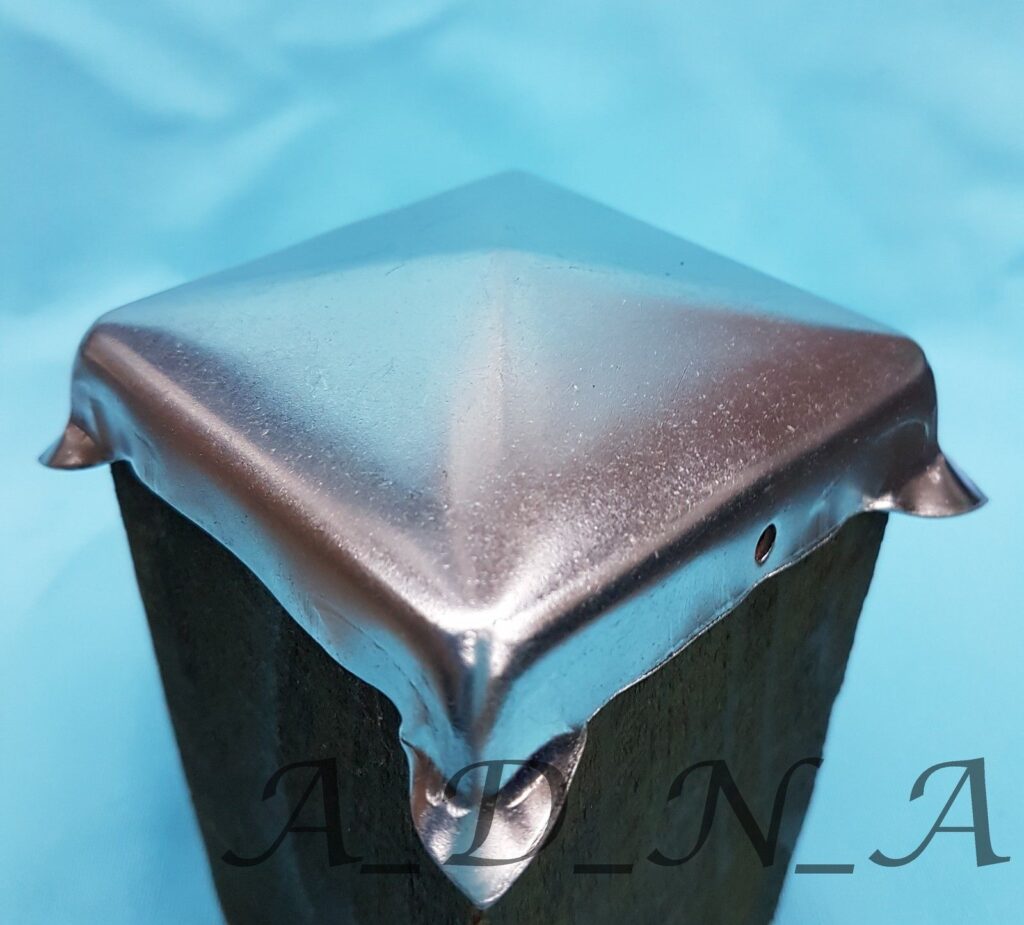 75mm x 75mm 3″ DECORATIVE PYRAMID SHAPE SQUARE METAL FENCE/GATE POST ...