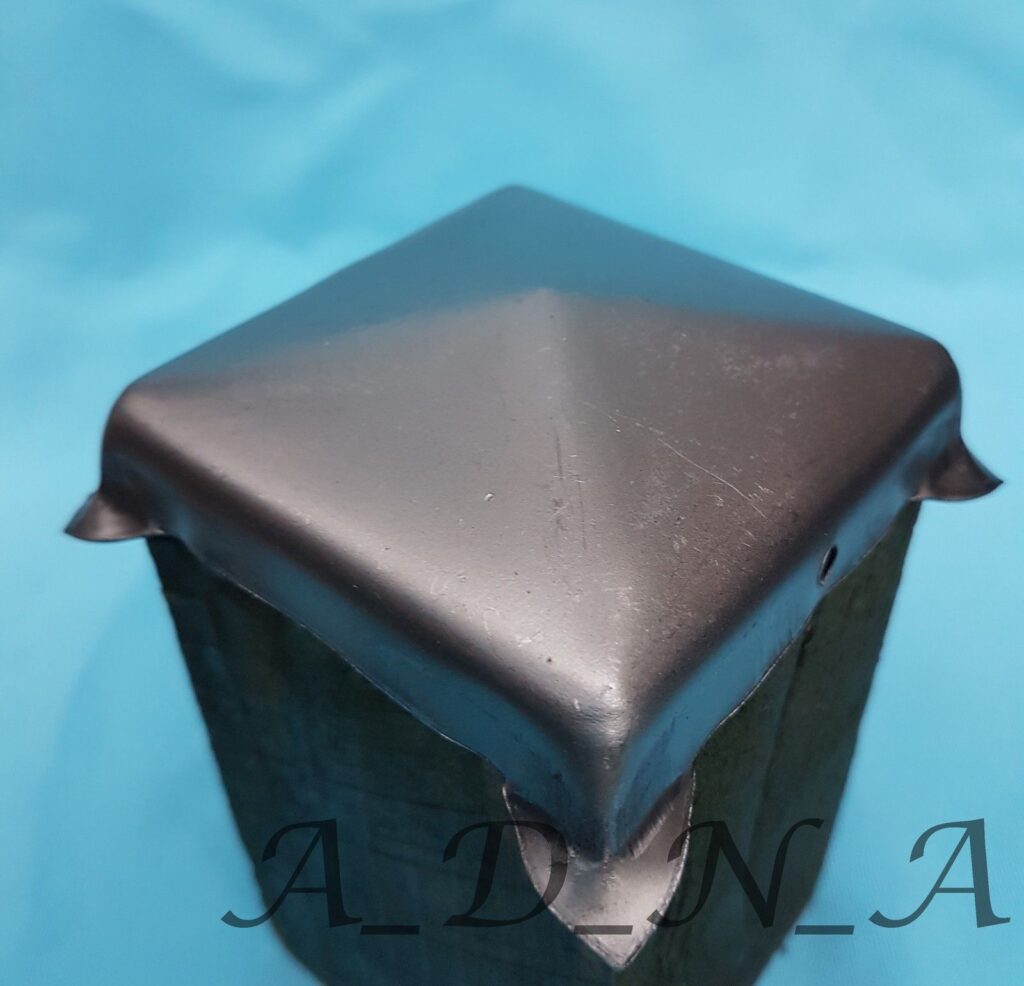 75mm x 75mm 3″ DECORATIVE PYRAMID SHAPE SQUARE METAL FENCE/GATE POST ...