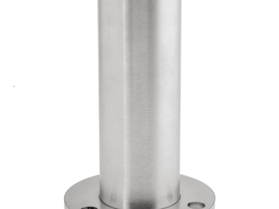 Stainless steel balustrade round post support phi42.2mm, H120 mm, satin finish